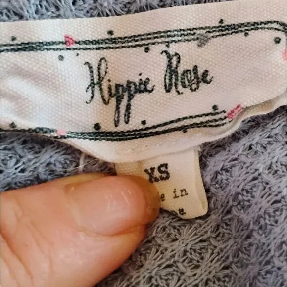 Hippie Rose Blue Waffle Knit Camisole with Tie Front - Picture 7 of 7